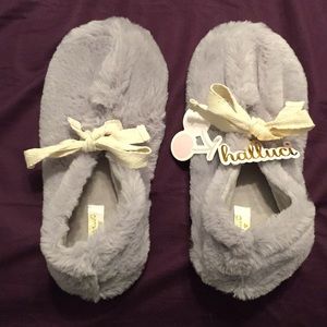 Soft Gray Slippers with Hard Soles